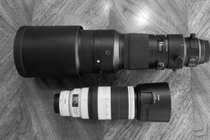 Le dimensioni del Sigma 500 f4 OS sport confrontate a quelle del Canon EF 100-400 (courtesy of Digital Photography School)